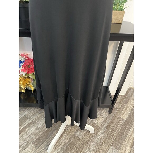 NINE WEST Women’s Dress Size 12 Straps And Sash 100% Silk Asymmetrical V Neck - Picture 4 of 12